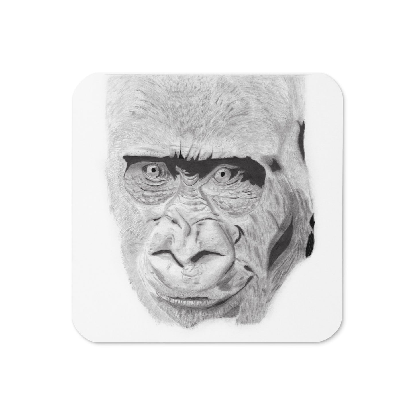 Gorilla Coaster (Graphite Print)