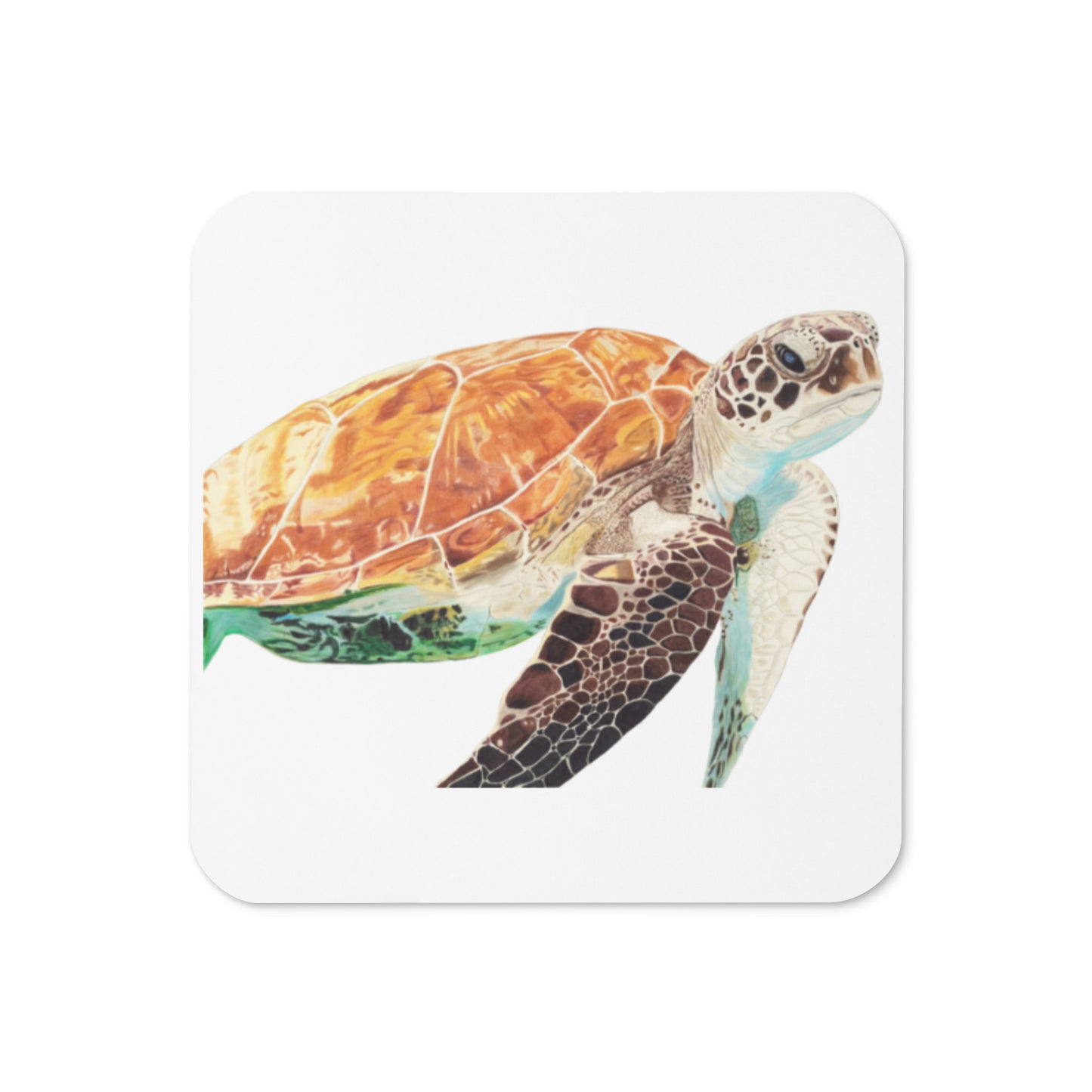 Majestic Turtle Coaster (Coloured Print)